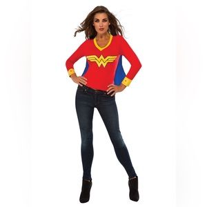 Wonder Woman Costume with Cape Rubies DC New Medium